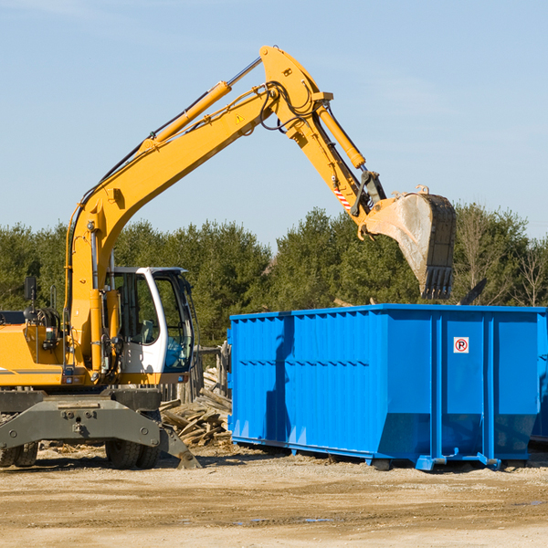 are there any restrictions on where a residential dumpster can be placed in Waverly WV